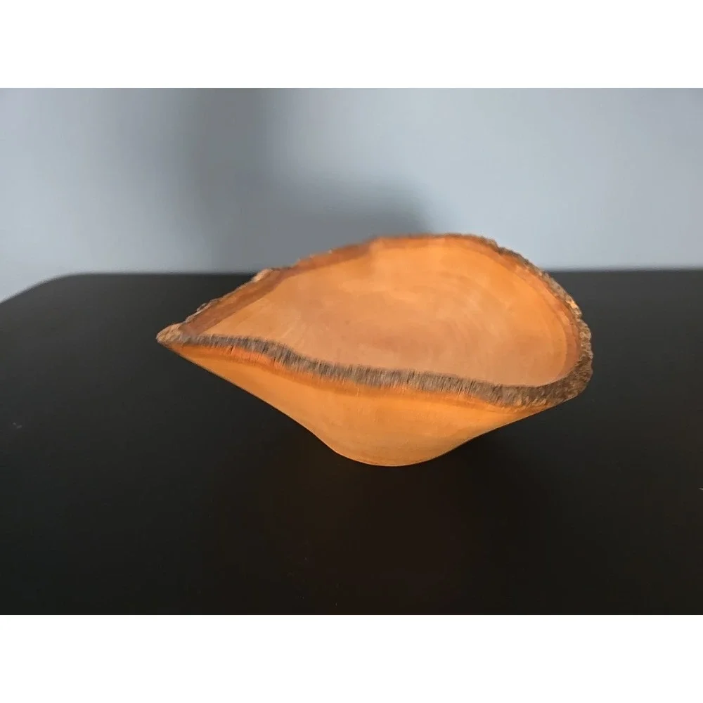 Live Edge Rustic Wood Bowl Hand Carved ‎ Natural Edge ~11